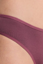 Women's classic organic cotton briefs in Nocturne, close-up of the soft stretch jersey