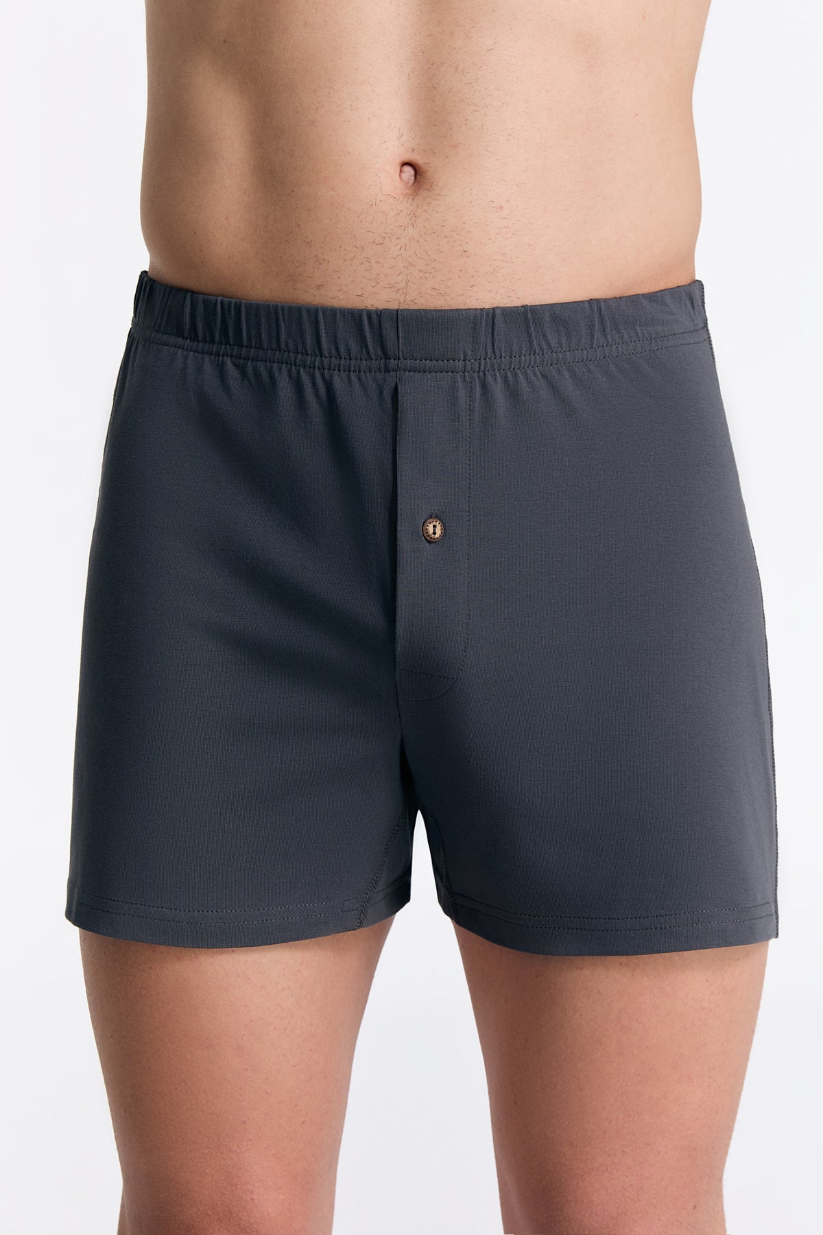 Men’s Organic Cotton Boxer Shorts - 3 Pack – Anthracite Melange