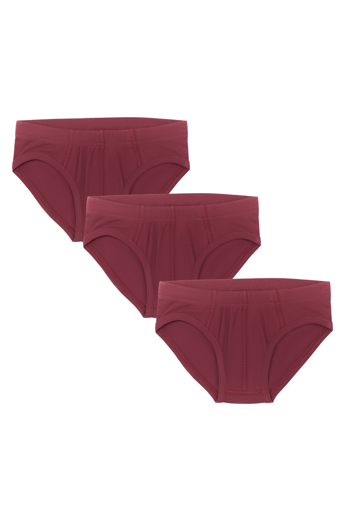 Boys’ Organic Cotton Briefs - 3 Pack – Bordeaux
