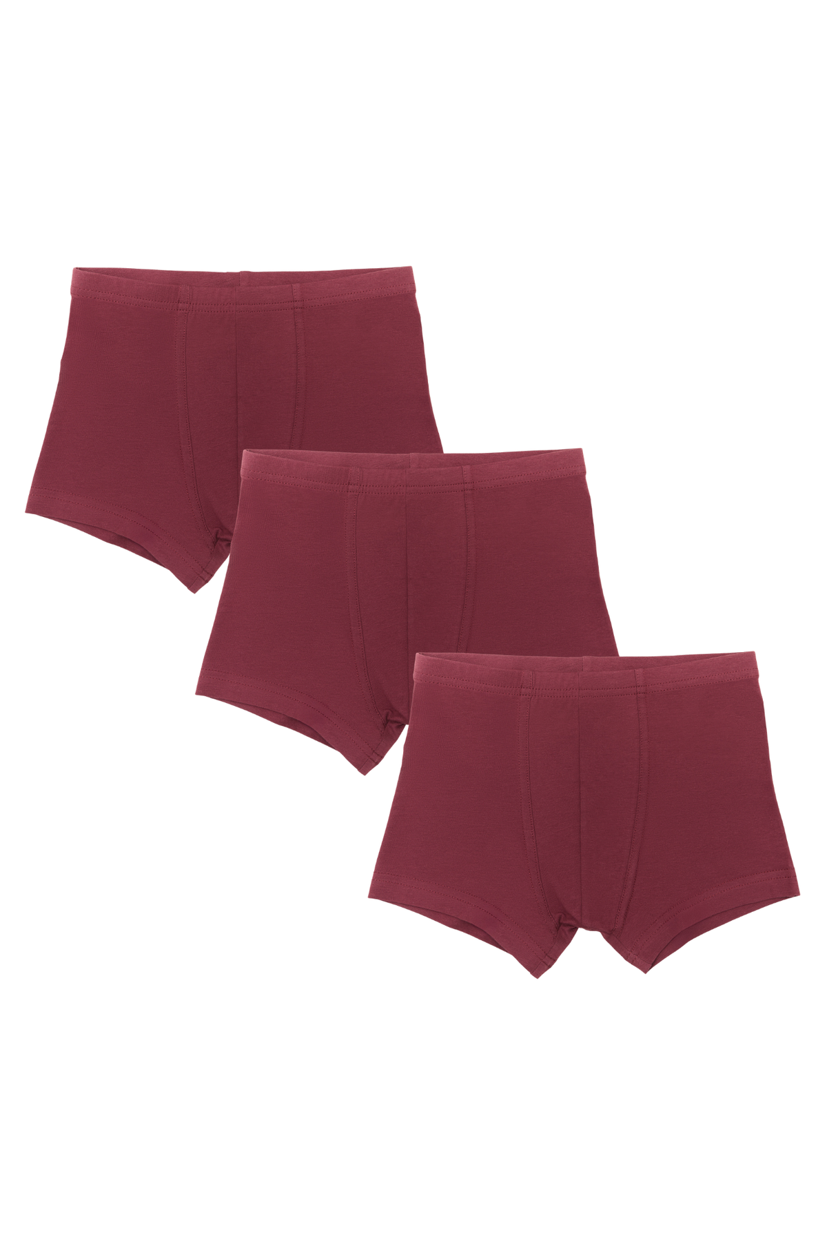 Boys’ Organic Cotton Boxer Briefs - 3 Pack – Bordeaux
