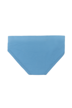 Boys' organic cotton briefs in Denimblue, laid flat, back